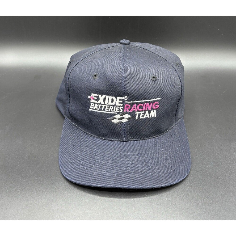 Vintage 90s Exide Batteries Racing Team SnapBack Hat / Cap